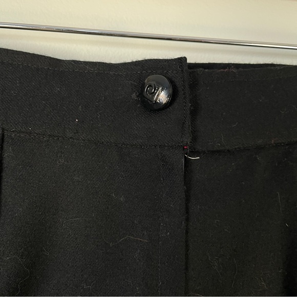 Vintage HARPERS Superfine All Wool Flannel Pencil Skirt Black Lined Minimalist - Picture 8 of 11